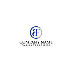 Obraz premium Abstract letter BF or FB logo sign design