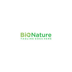 Bio natural product logo design vector template