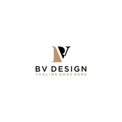 BV or VB letter logo sign design