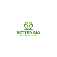 Creative illustration modern Logo design for BB sign nutrition sign template.