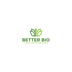 Creative illustration modern Logo design for BB sign nutrition sign template.