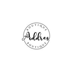 Addres boutique logo sign design