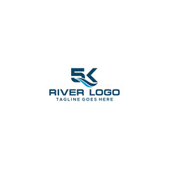 5K river logo sign design