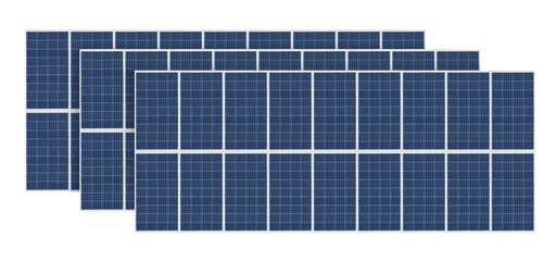 Photovoltaic solar cell panels isolated on white background. Environmental theme. Green energy...
