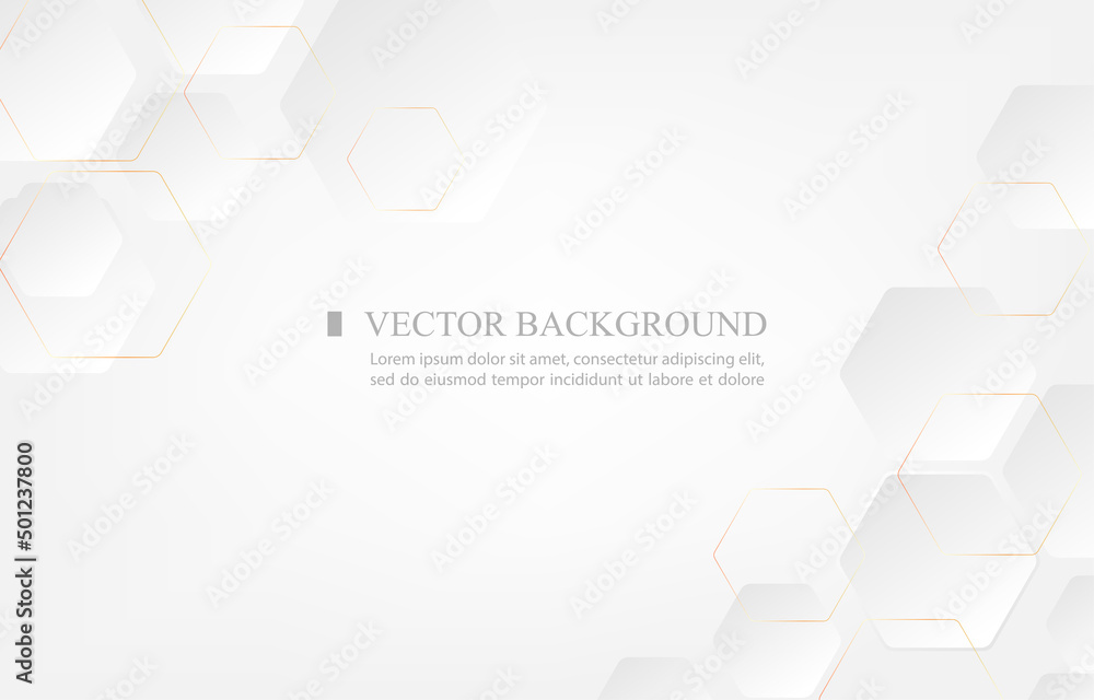 Poster white vector background geometric hexagon shape pattern