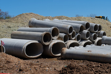 large concrete pipes