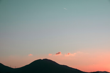 sunset in the mountains