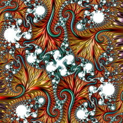 Fractal artwork, Abstract design, geometric pattern, random symmetry