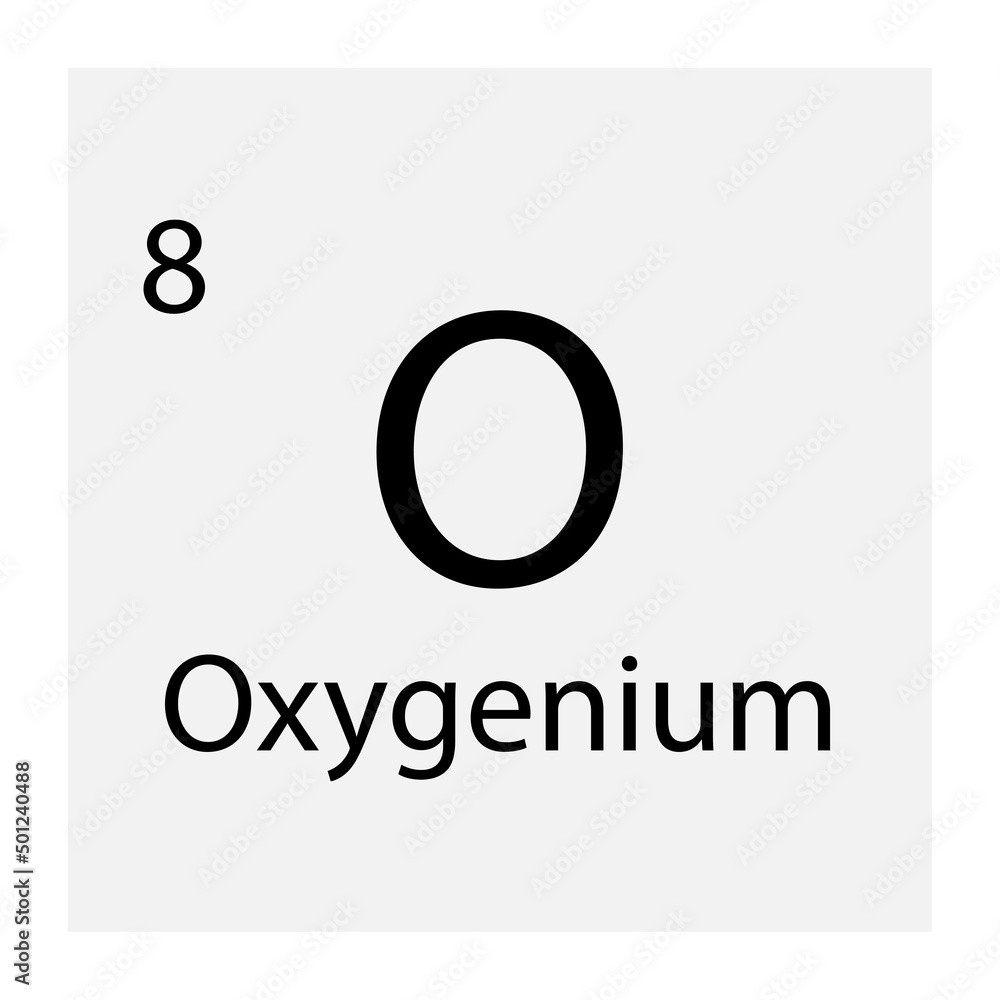 Aufkleber oxygenium in flat style. design element. futuristic style. vector illustration. stock image.