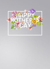 Happy Mother's Day Calligraphy with  blossom flowers background.Symbols of love with copy space for texts.