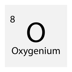 Oxygenium in flat style. Design element. futuristic style. Vector illustration. stock image. 