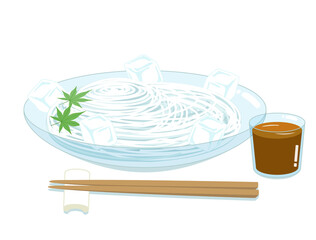 素麺をイメージしたイラスト