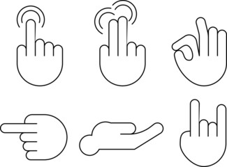 Different hands expressions and movements