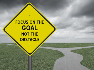 Focus on the Goal sign