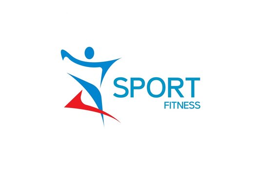 Fitness Sport - vector logo template concept illustration. Human character. People sign. Positive dance. Design element.