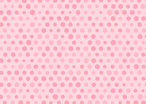 Polka dots on a pink background.