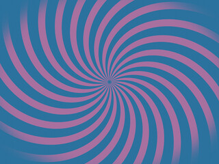 Oval pink vortex radiate from the center of the blue background.