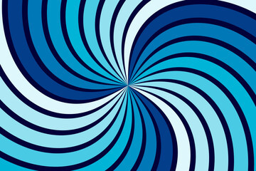 Curve blue lines radial from the center of the background.