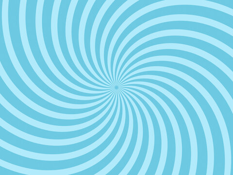 Light blue vortex radiate from the center of the background.