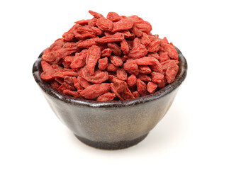 The dried fruit of medlar on white background