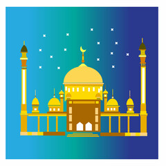 Islamic mosque in the night background ramadan kareem.Good for background ramadan islamic..