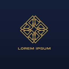 decorative emblem logo of flower