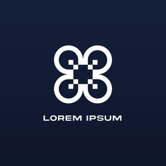 decorative emblem logo of flower