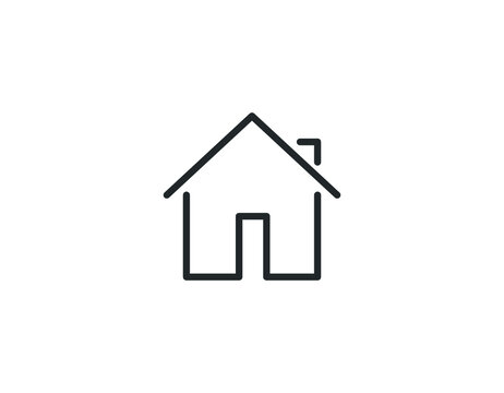 Home icon. House symbol illustration vector to be used in web applications. House flat pictogram isolated. Stay home.