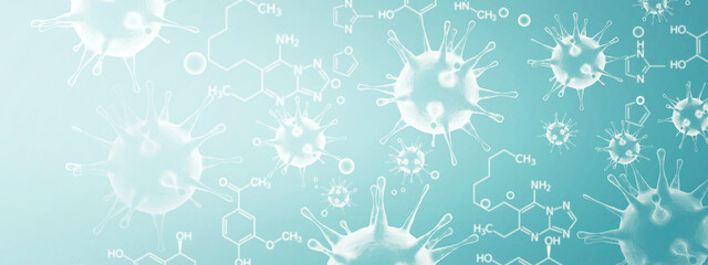 Corona virus background, pandemic risk concept. 3D illustration