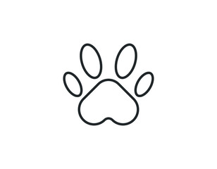 Fototapeta na wymiar paw vector icon. paw sign on white background. paw icon for web and app