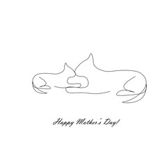 Happy mothers day card vector illustration