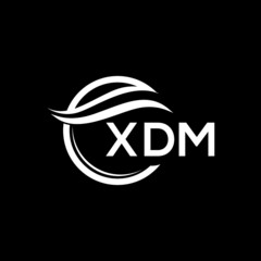 XDM letter logo design on black background. XDM  creative initials letter logo concept. XDM letter design.
