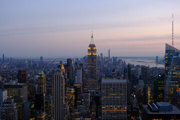Fototapeta na wymiar NYC skyline from the Top of The Rock