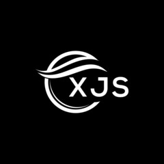 XJS letter logo design on black background. XJS  creative initials letter logo concept. XJS letter design.
