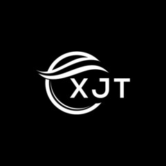 XJT letter logo design on black background. XJT  creative initials letter logo concept. XJT letter design.
