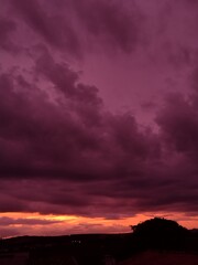 sunset in the mountains