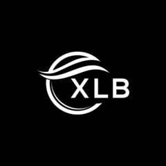 XLB letter logo design on black background. XLB creative initials letter logo concept. XLB letter design. 