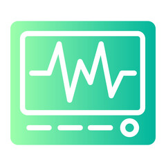 heart rate monitor gradient icon