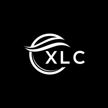 XLC letter logo design on black background. XLC creative initials letter logo concept. XLC letter design. 