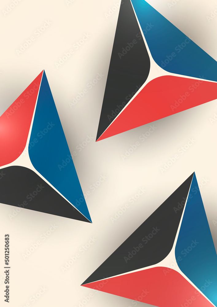 Poster triangle, pyramid. abstract colorful background with bright geometric elements. vector