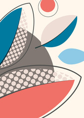 Abstract trendy universal artistic pattern. Creative leaves. Suitable for natural product cover, invitation, banner, poster, brochure, postcard, flyer and more. Vector