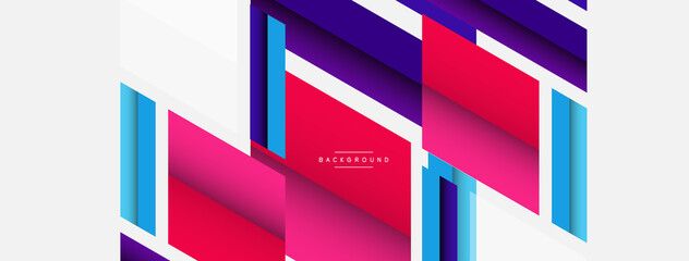 Vector background. Abstract overlapping color lines design with shadow effects. Illustration for wallpaper banner background or landing page