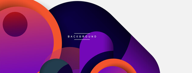 Circle and round shapes abstract background. Vector illustration for wallpaper banner background or landing page