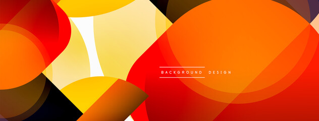 Round triangle shapes lines and circles. Geometric vector illustration for wallpaper banner background or landing page