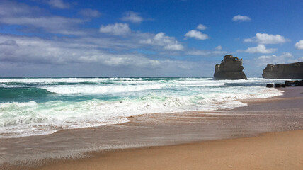 Beach Coastline in Australia Along Great Ocean Road