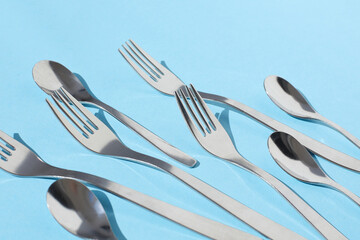 Silvery cutlery