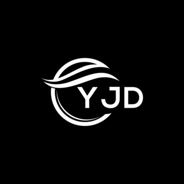 YJD letter logo design on black background. YJD creative initials letter logo concept. YJD letter design. 