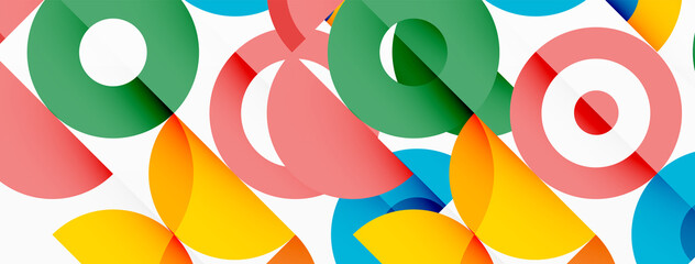 Colorful circle abstract background. Template for wallpaper, banner, presentation, background