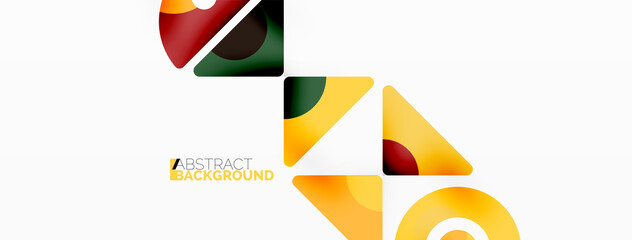 Creative geometric wallpaper. Minimal abstract background. Triangles and circles composition vector illustration for wallpaper banner background or landing page