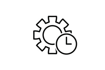 Business efficiency line icon. Simple outline style symbol. Vector illustration isolated on white background. EPS 10